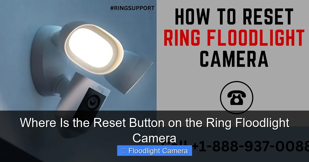Where Is the Reset Button on the Ring Floodlight Camera