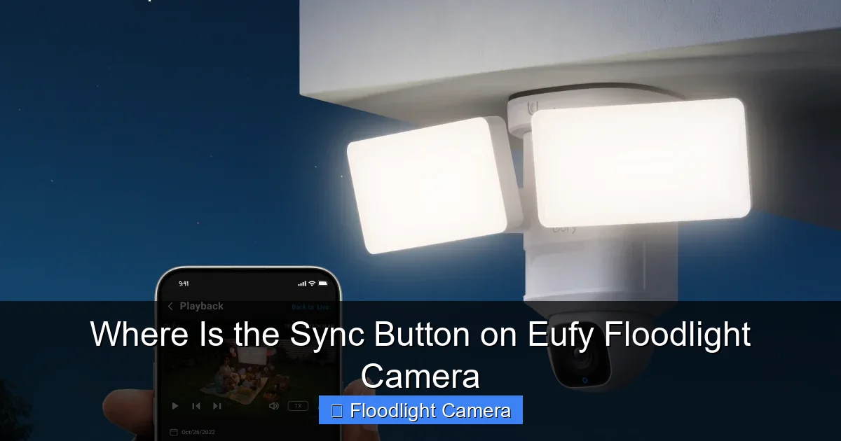 Where Is the Sync Button on Eufy Floodlight Camera
