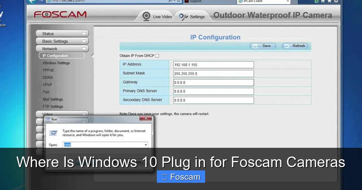 Where Is Windows 10 Plug in for Foscam Cameras