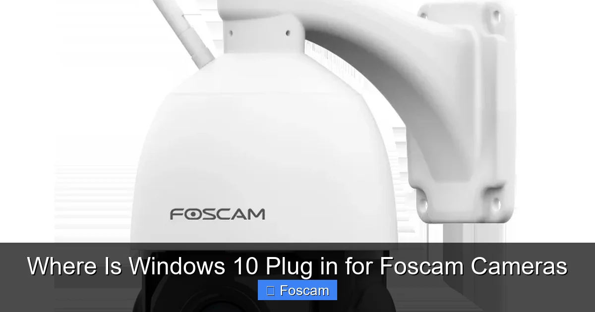 Where Is Windows 10 Plug in for Foscam Cameras