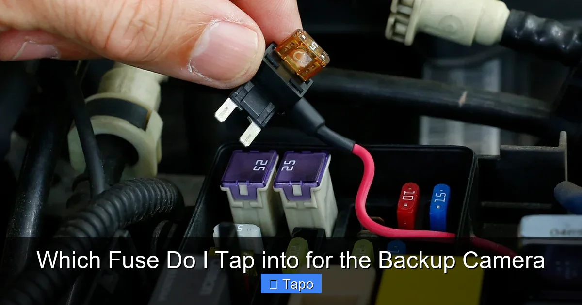 Which Fuse Do I Tap into for the Backup Camera
