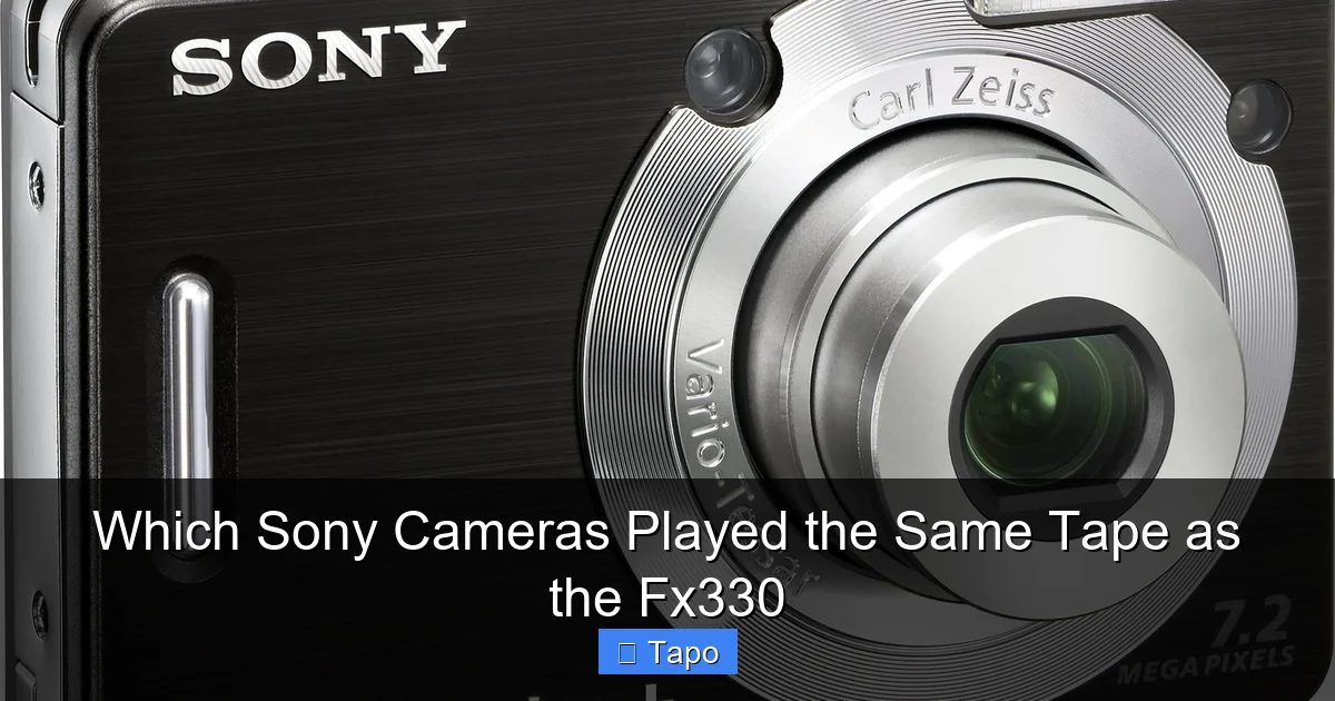 Which Sony Cameras Played the Same Tape as the Fx330