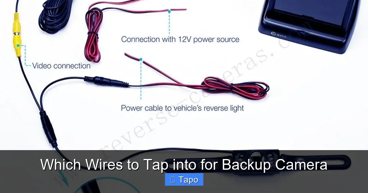 Which Wires to Tap into for Backup Camera