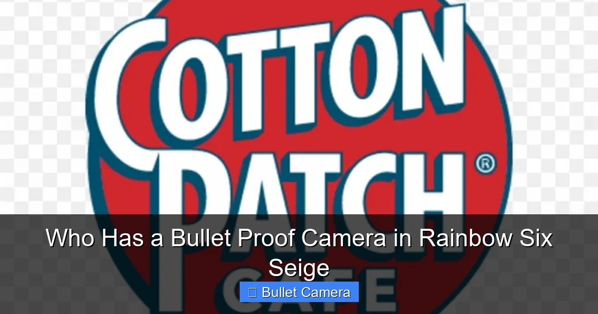 Who Has a Bullet Proof Camera in Rainbow Six Seige