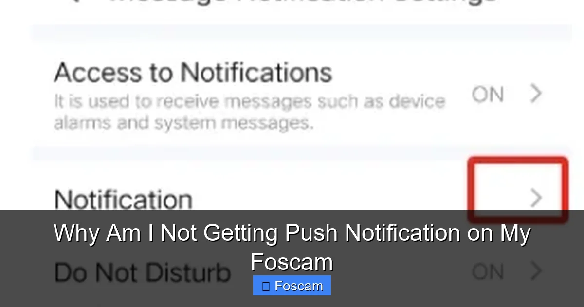 Why Am I Not Getting Push Notification on My Foscam