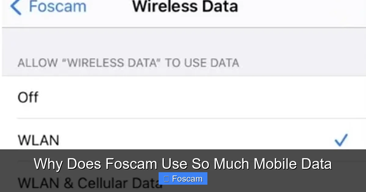 Why Does Foscam Use So Much Mobile Data