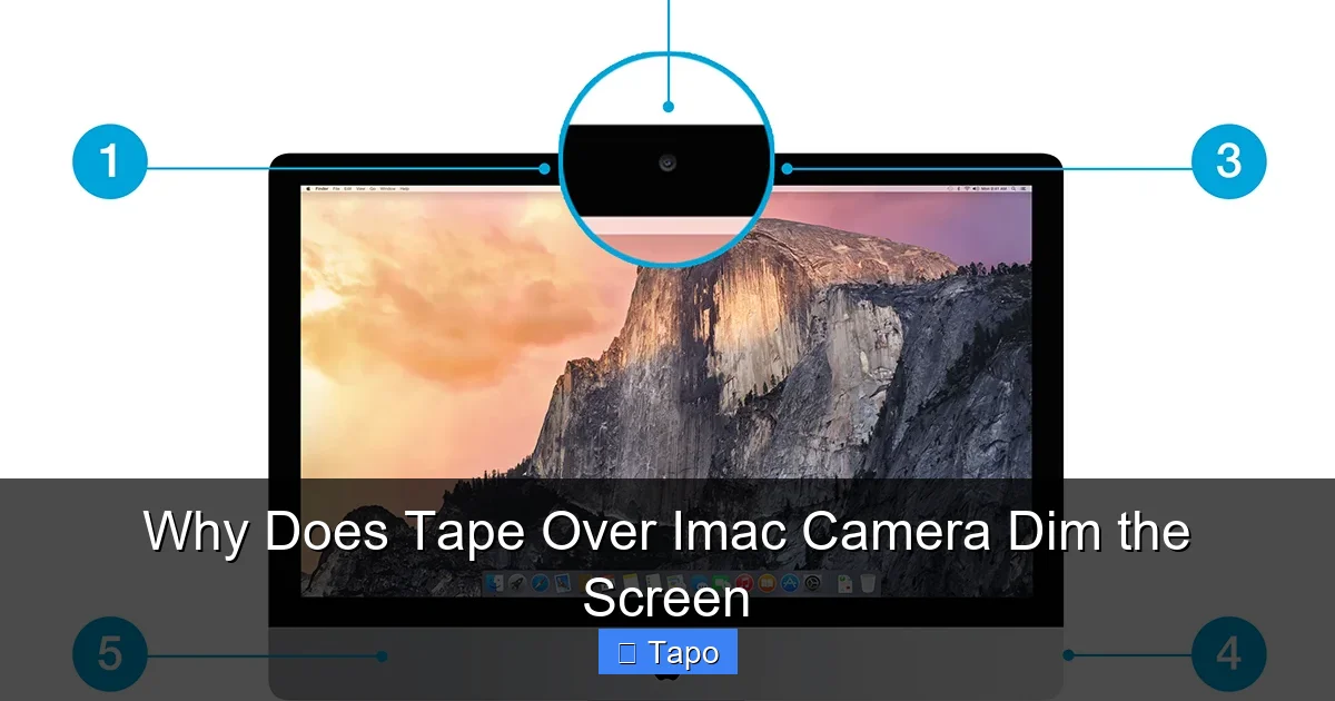 Why Does Tape Over Imac Camera Dim the Screen