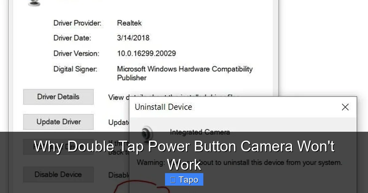 Why Double Tap Power Button Camera Won't Work