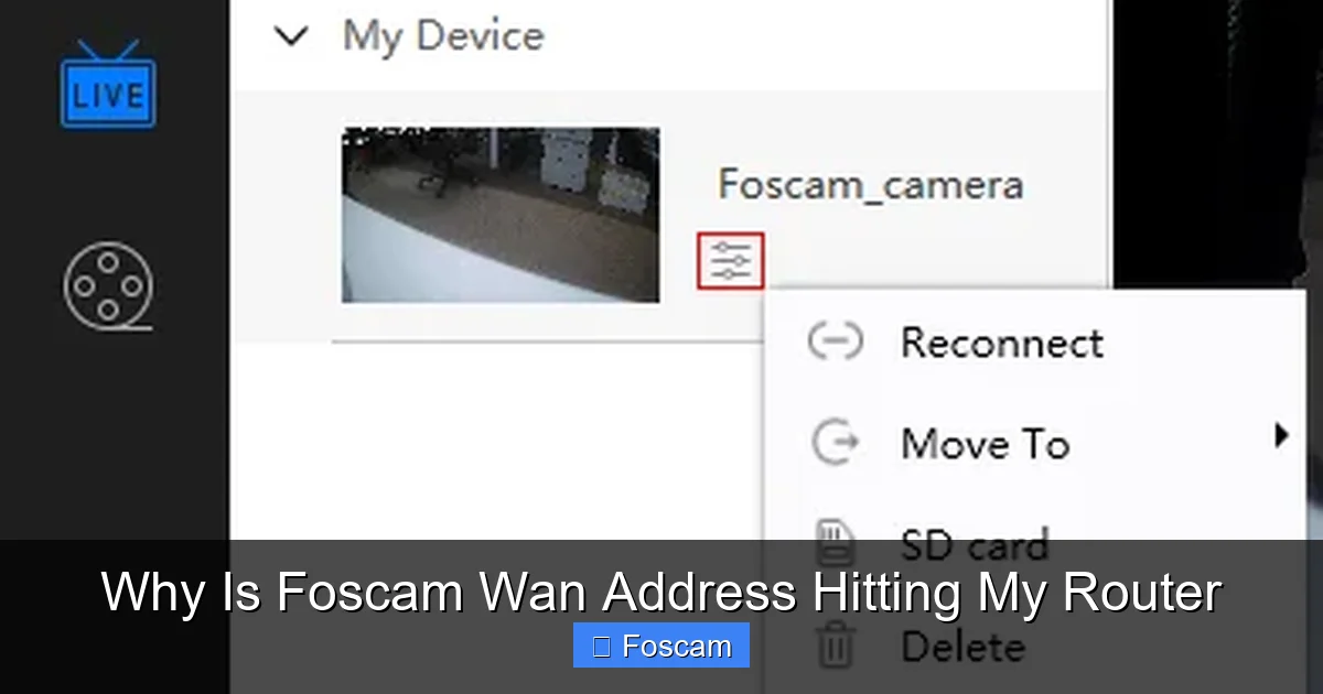 Why Is Foscam Wan Address Hitting My Router