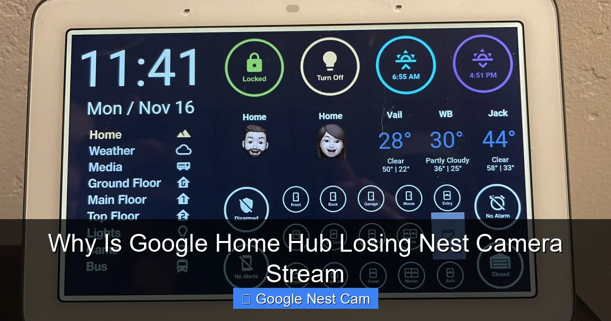 Why Is Google Home Hub Losing Nest Camera Stream