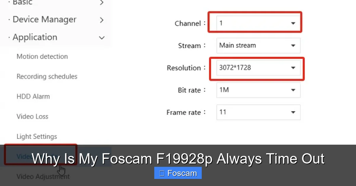 Why Is My Foscam F19928p Always Time Out