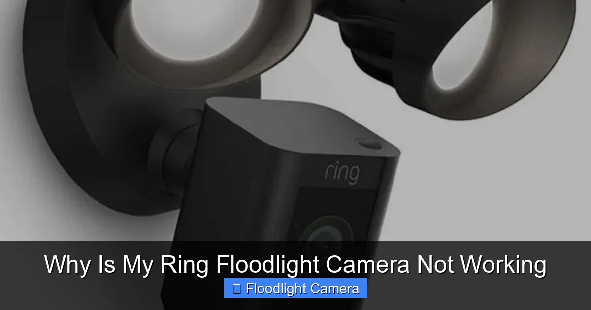 Why Is My Ring Floodlight Camera Not Working
