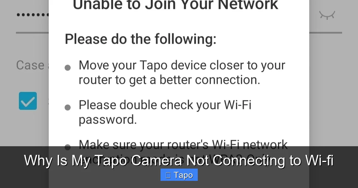 Why Is My Tapo Camera Not Connecting to Wi-fi