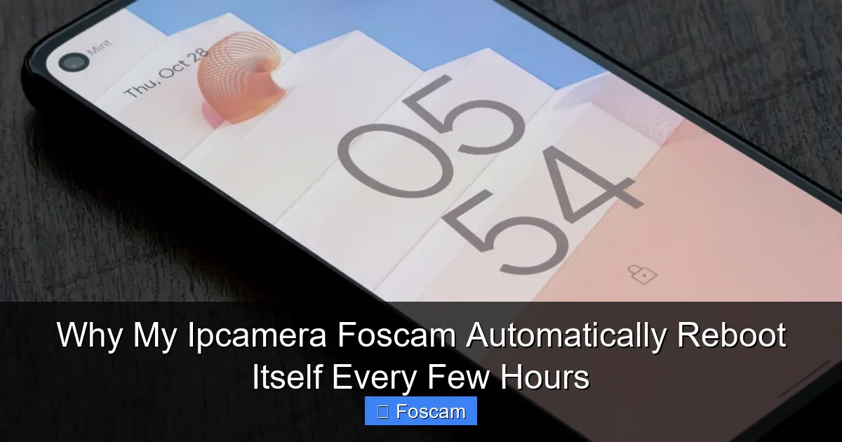Why My Ipcamera Foscam Automatically Reboot Itself Every Few Hours