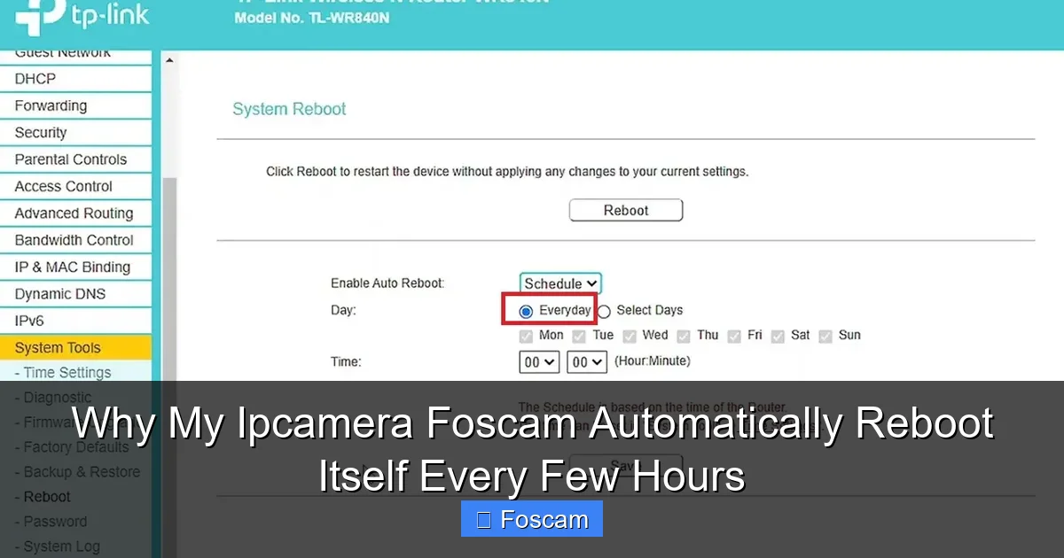 Why My Ipcamera Foscam Automatically Reboot Itself Every Few Hours