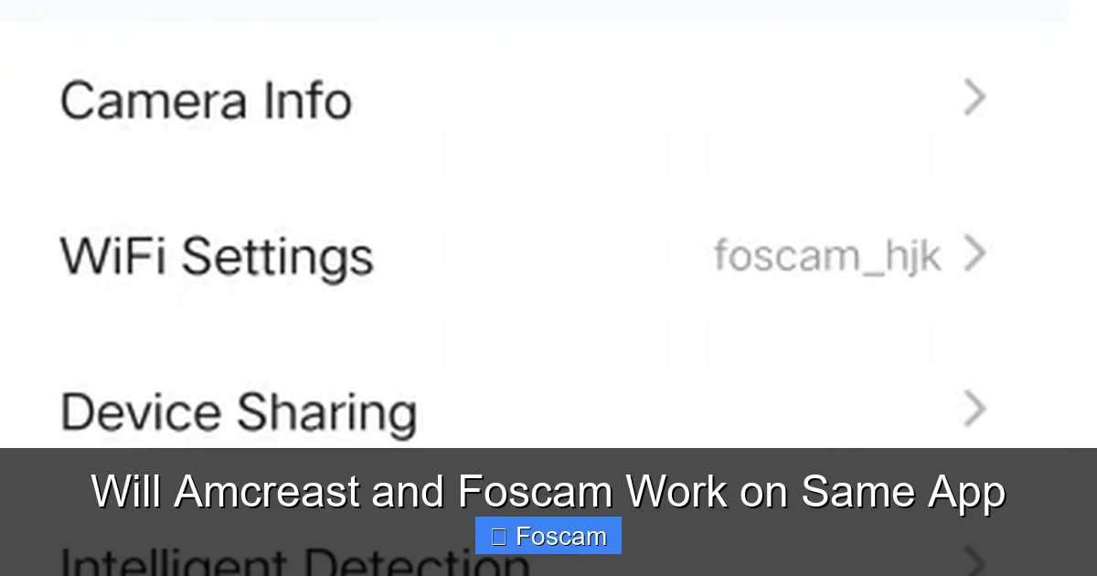 Will Amcreast and Foscam Work on Same App