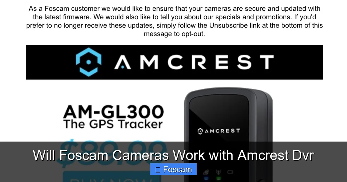 Will Foscam Cameras Work with Amcrest Dvr