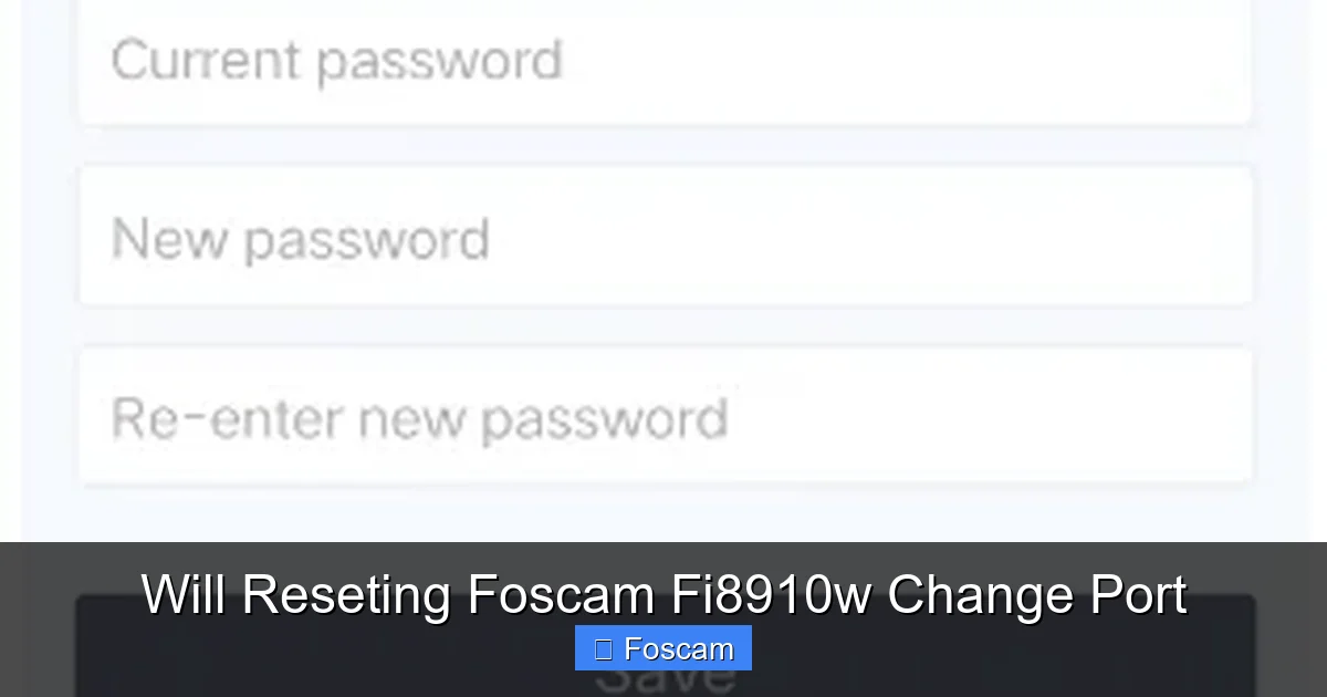 Will Reseting Foscam Fi8910w Change Port