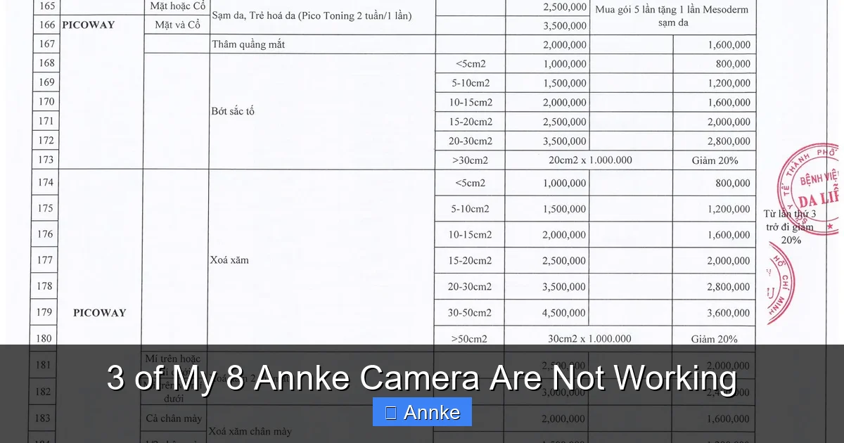 3 of My 8 Annke Camera Are Not Working