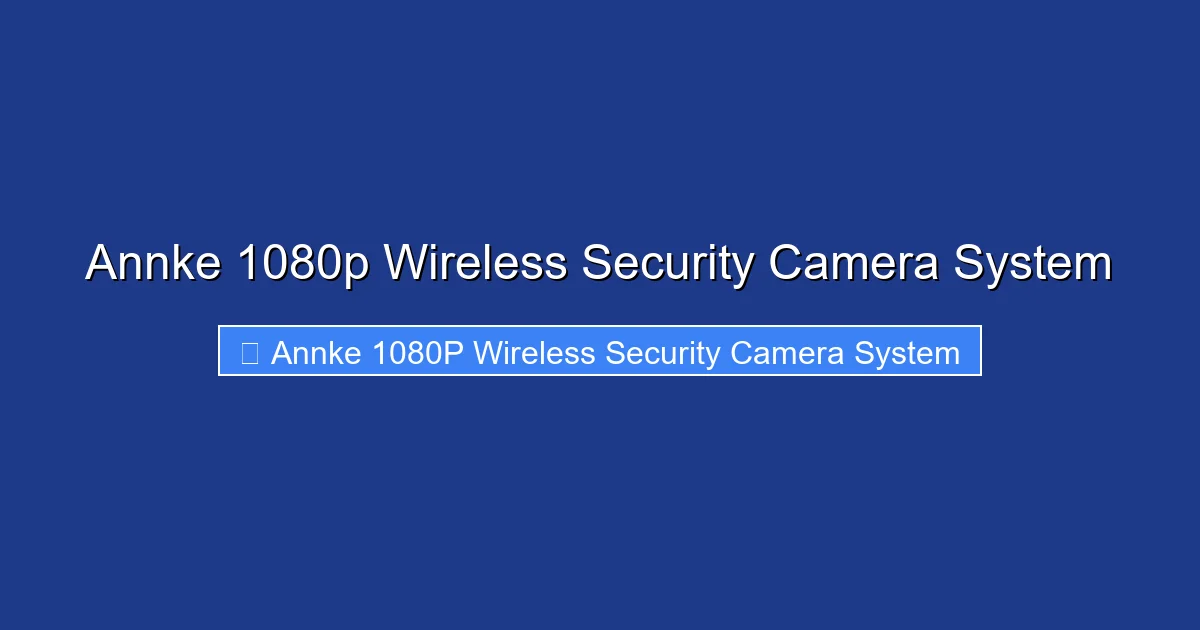 Annke 1080p Wireless Security Camera System
