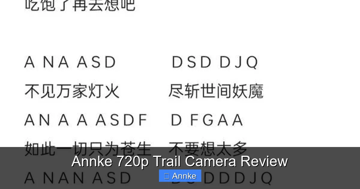 Annke 720p Trail Camera Review