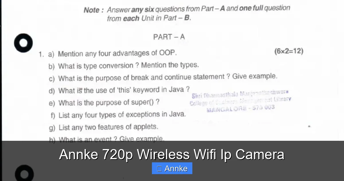 Annke 720p Wireless Wifi Ip Camera