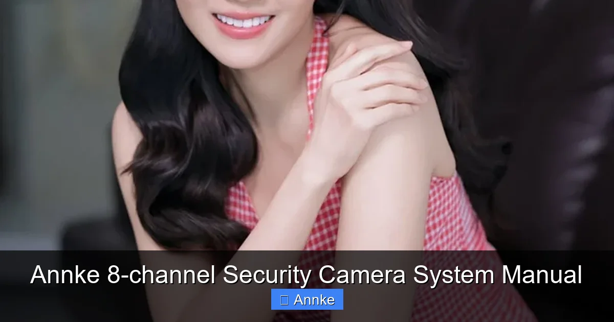 Annke 8-channel Security Camera System Manual