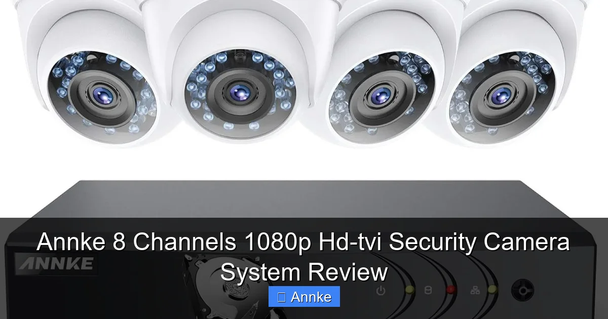 Annke 8 Channels 1080p Hd-tvi Security Camera System Review