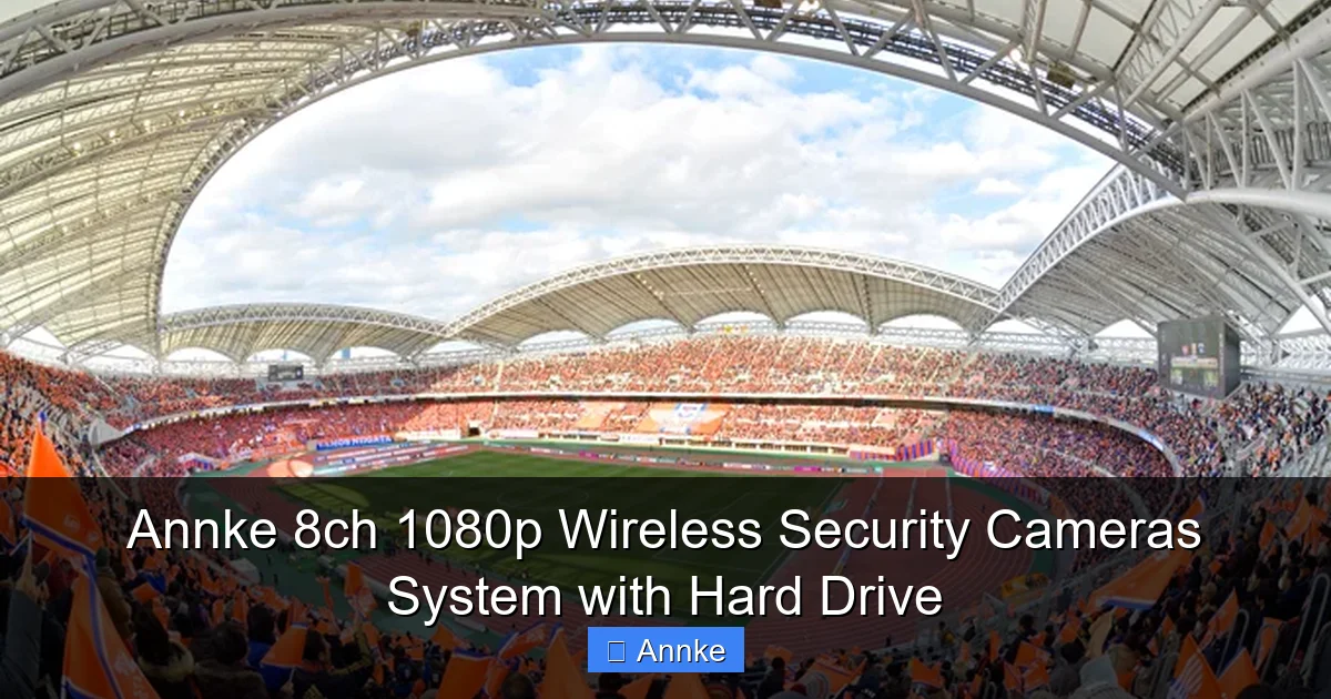 Annke 8ch 1080p Wireless Security Cameras System with Hard Drive