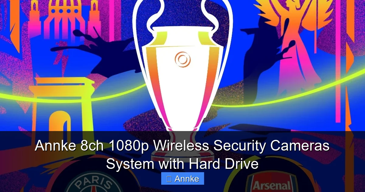 Annke 8ch 1080p Wireless Security Cameras System with Hard Drive