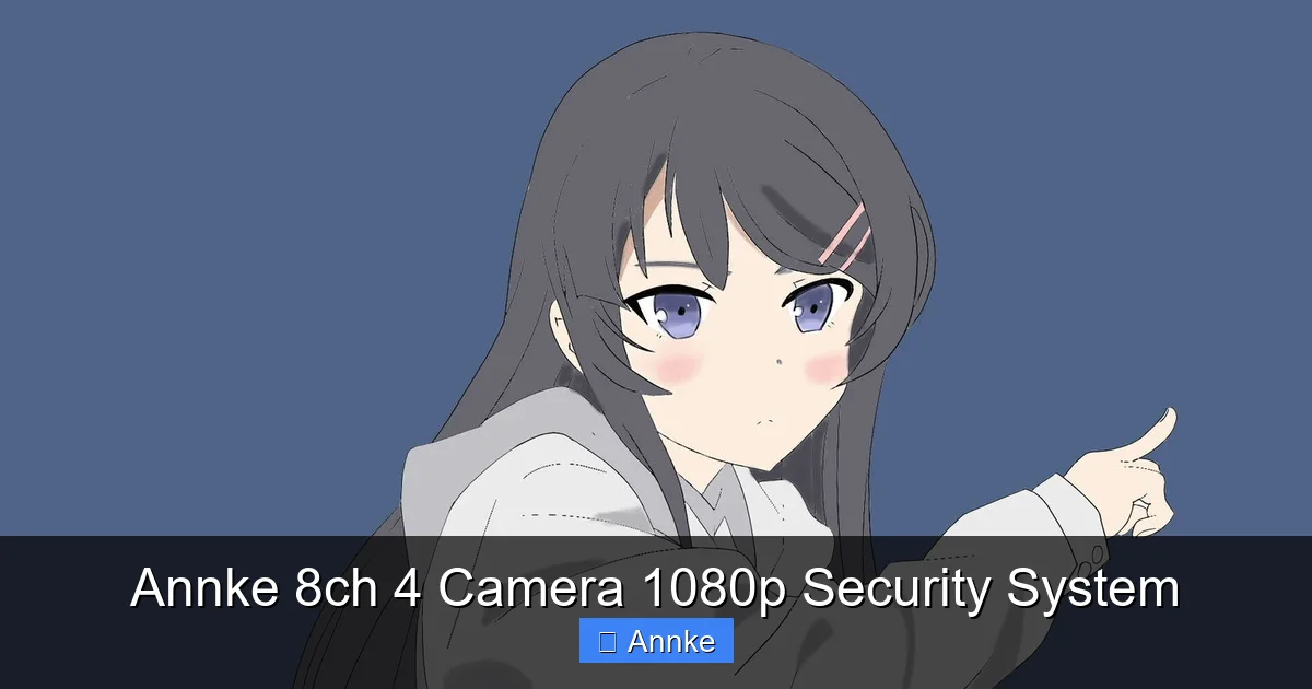 Annke 8ch 4 Camera 1080p Security System