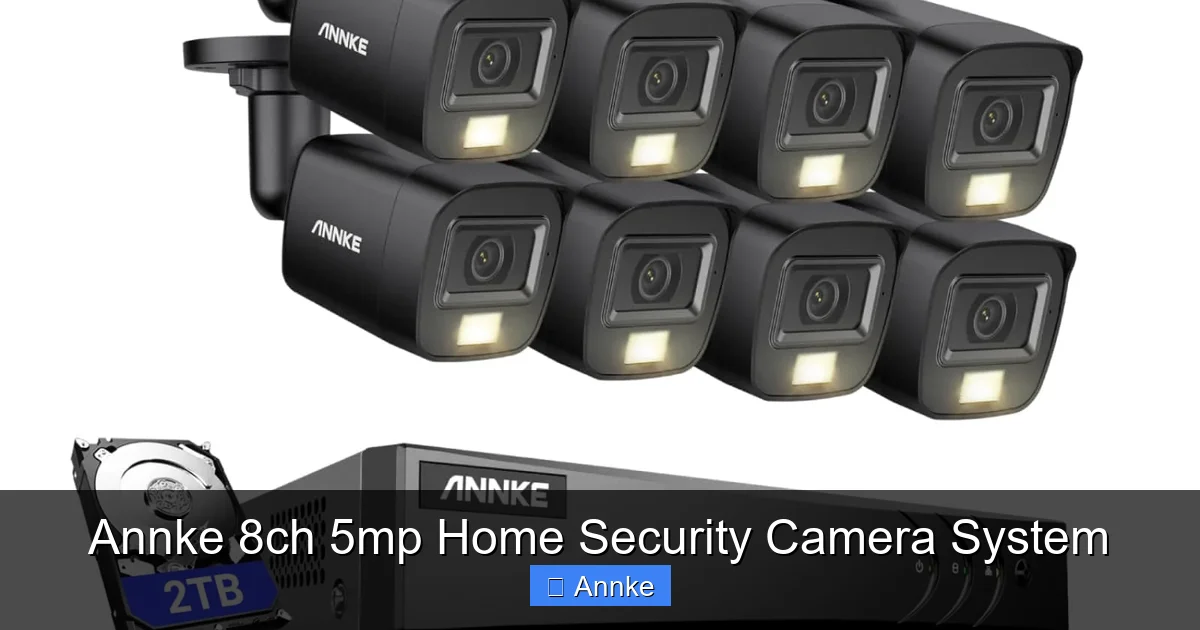 Annke 8ch 5mp Home Security Camera System