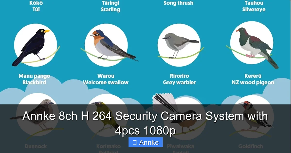 Annke 8ch H 264 Security Camera System with 4pcs 1080p