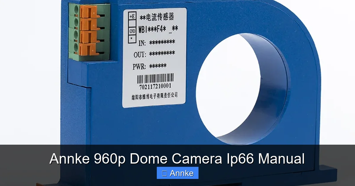 Annke 960p Dome Camera Ip66 Manual