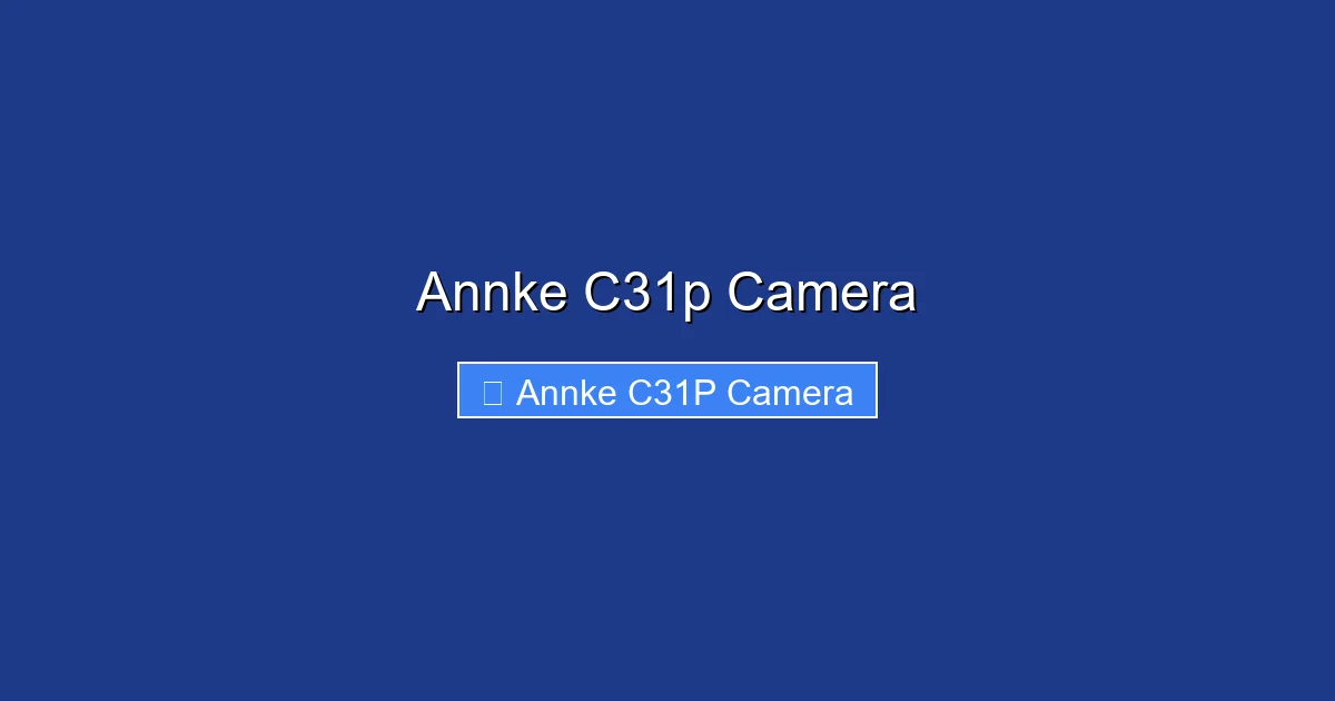 Annke C31p Camera