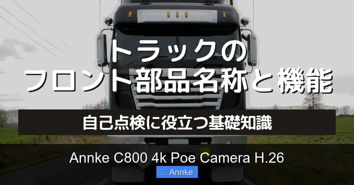 Annke C800 4k Poe Camera H.26