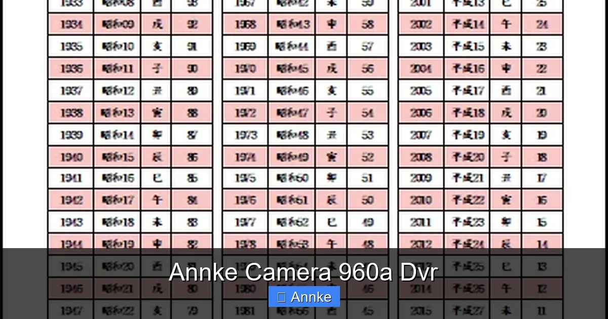 Annke Camera 960a Dvr