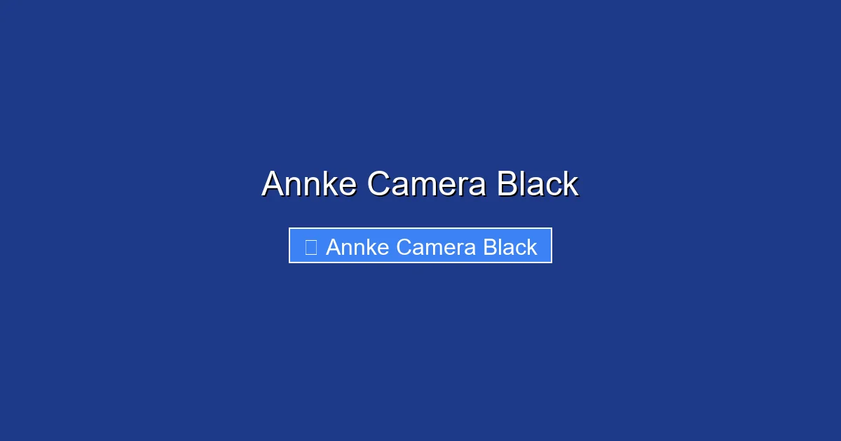 Annke Camera Black