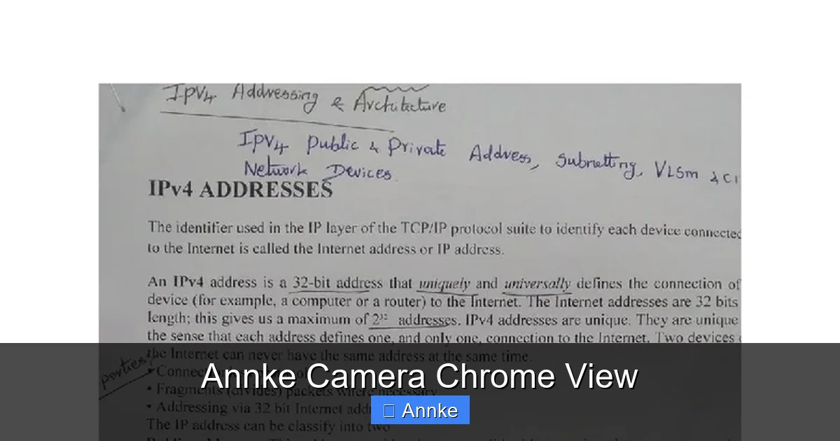 Annke Camera Chrome View