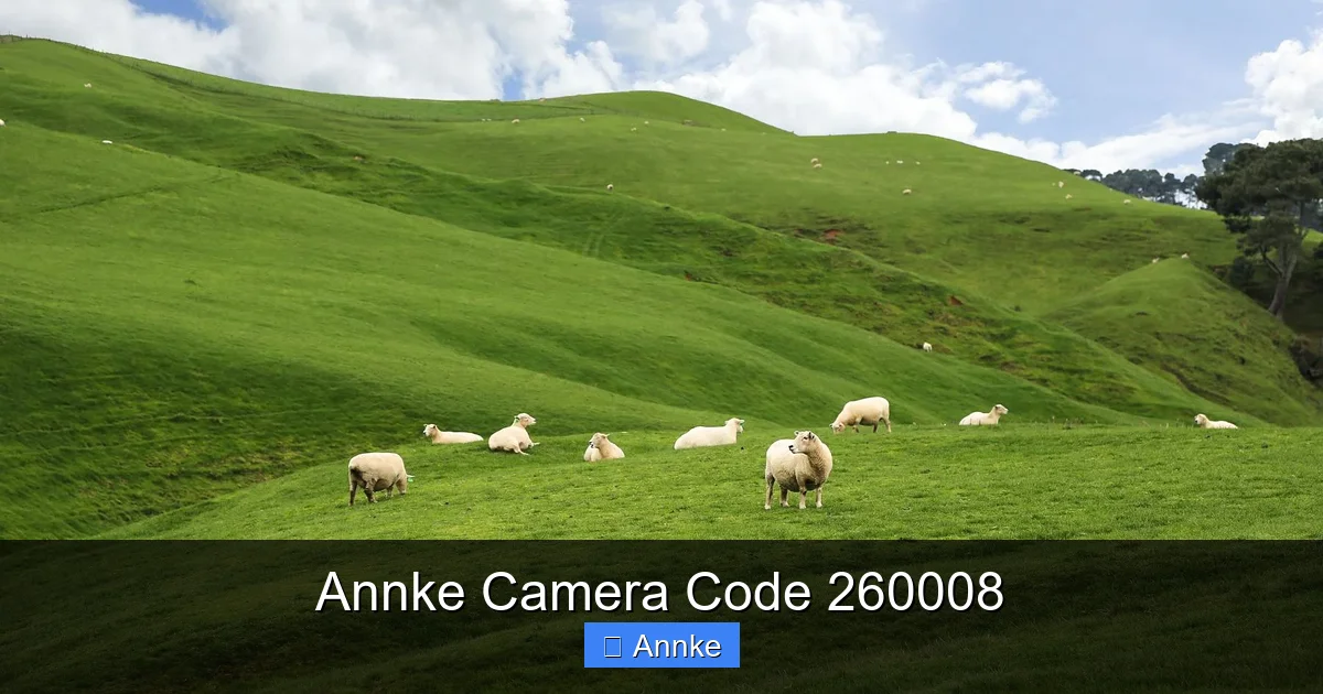Annke Camera Code 260008