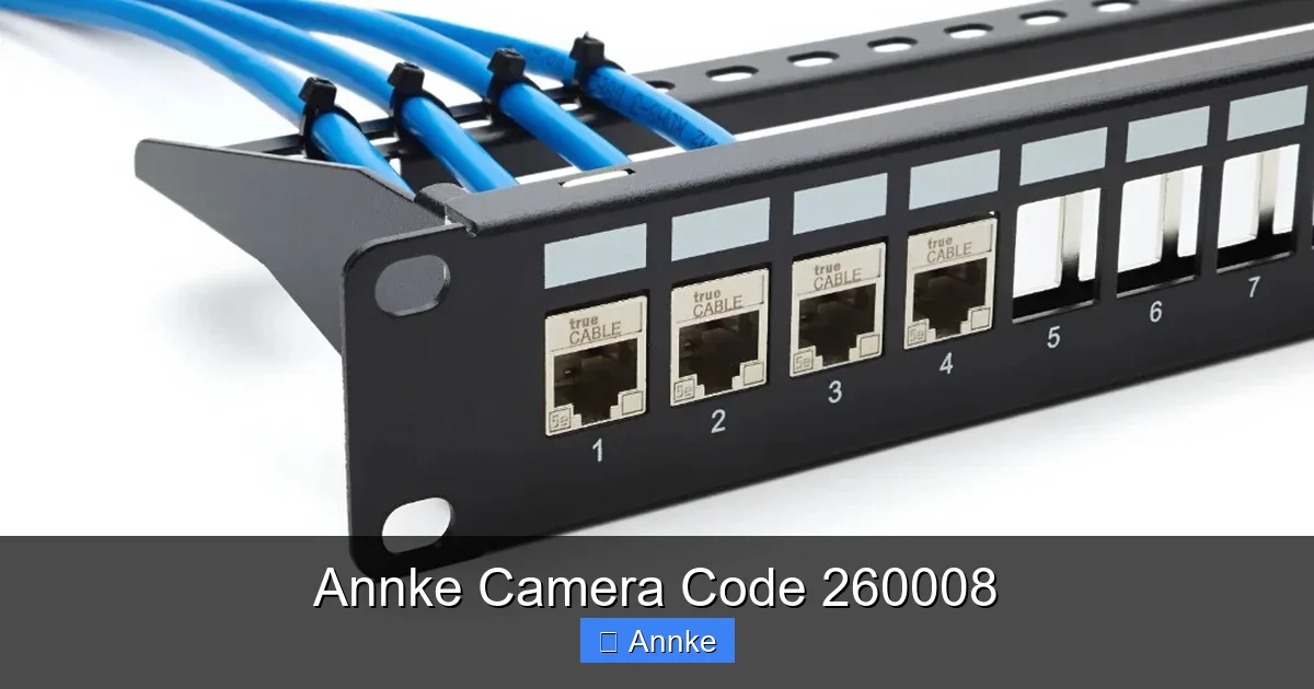 Annke Camera Code 260008