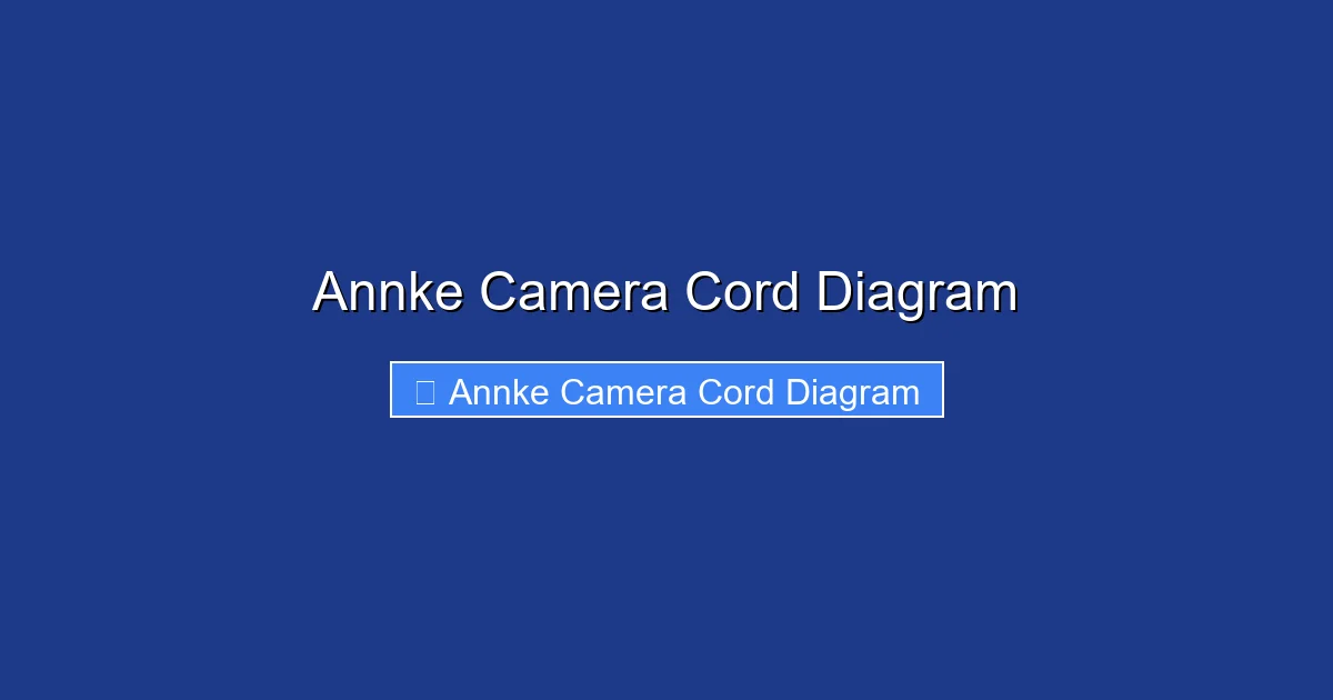 Annke Camera Cord Diagram