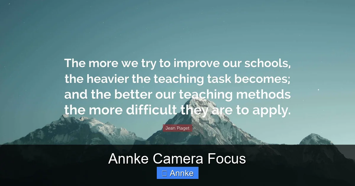 Annke Camera Focus