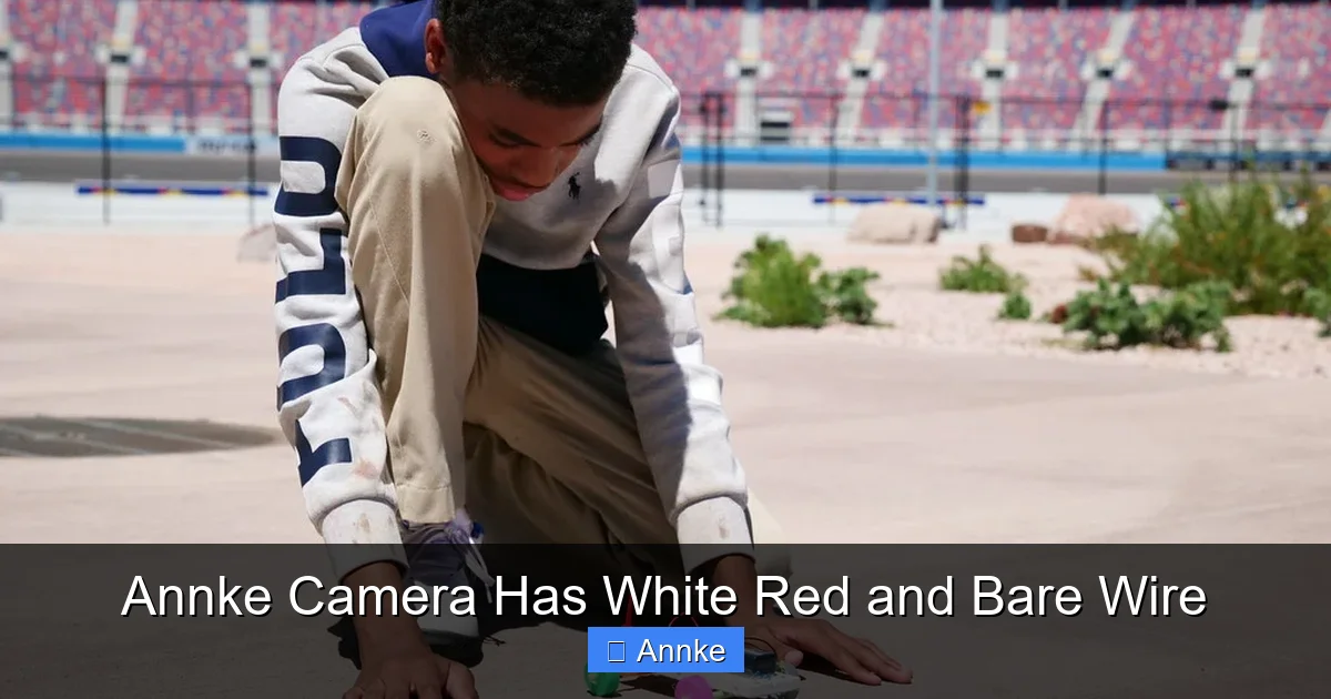 Annke Camera Has White Red and Bare Wire