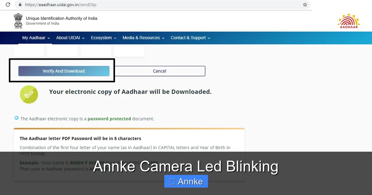 Annke Camera Led Blinking