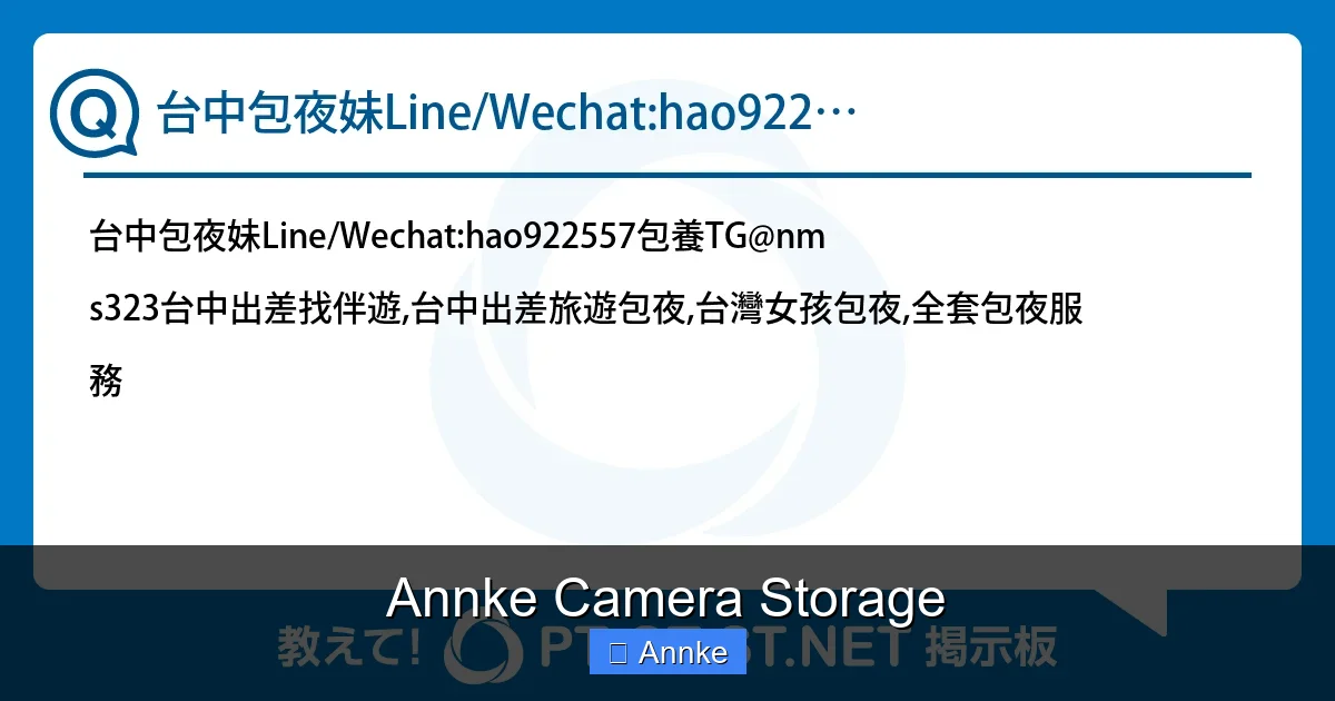 Annke Camera Storage