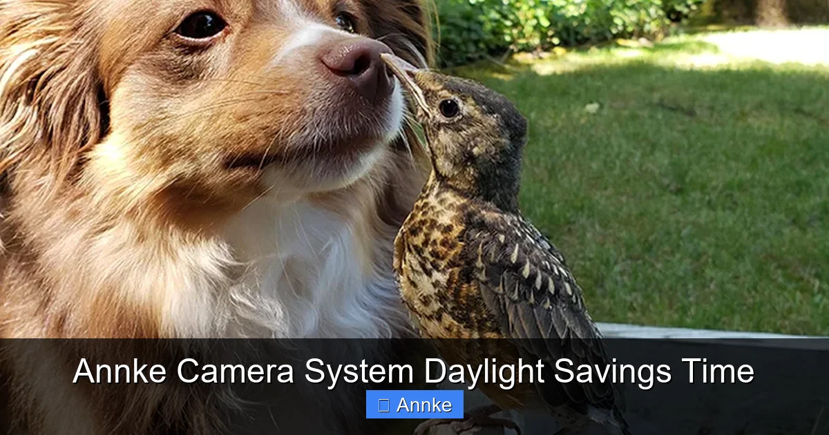 Annke Camera System Daylight Savings Time