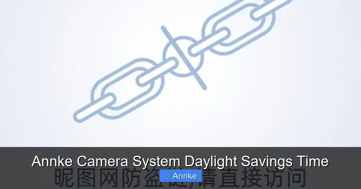 Annke Camera System Daylight Savings Time