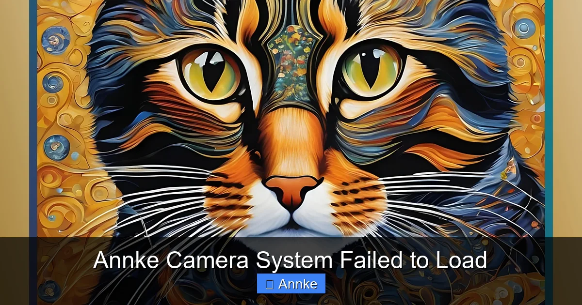 Annke Camera System Failed to Load