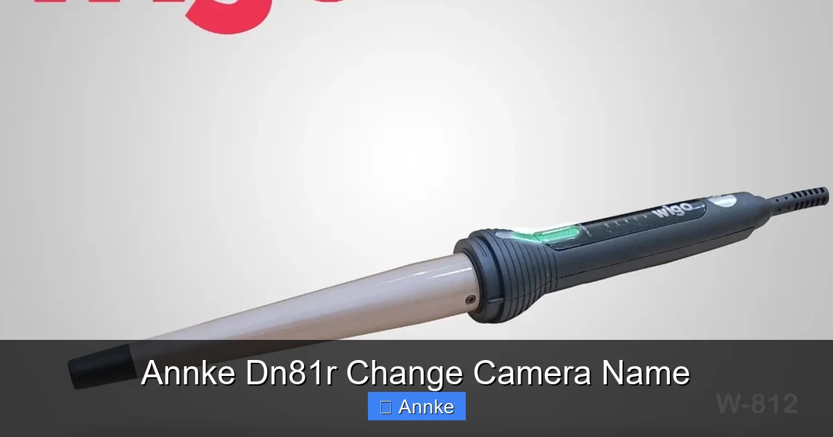 Annke Dn81r Change Camera Name